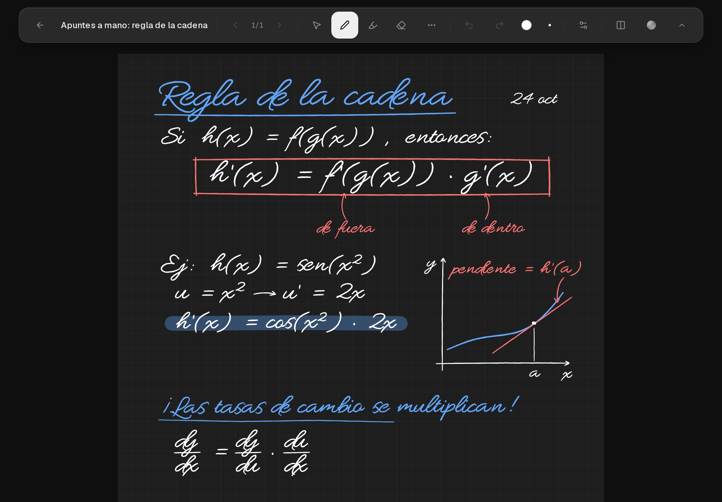 Escribe y dibuja a mano con Apple Pencil, junto a tus documentos.