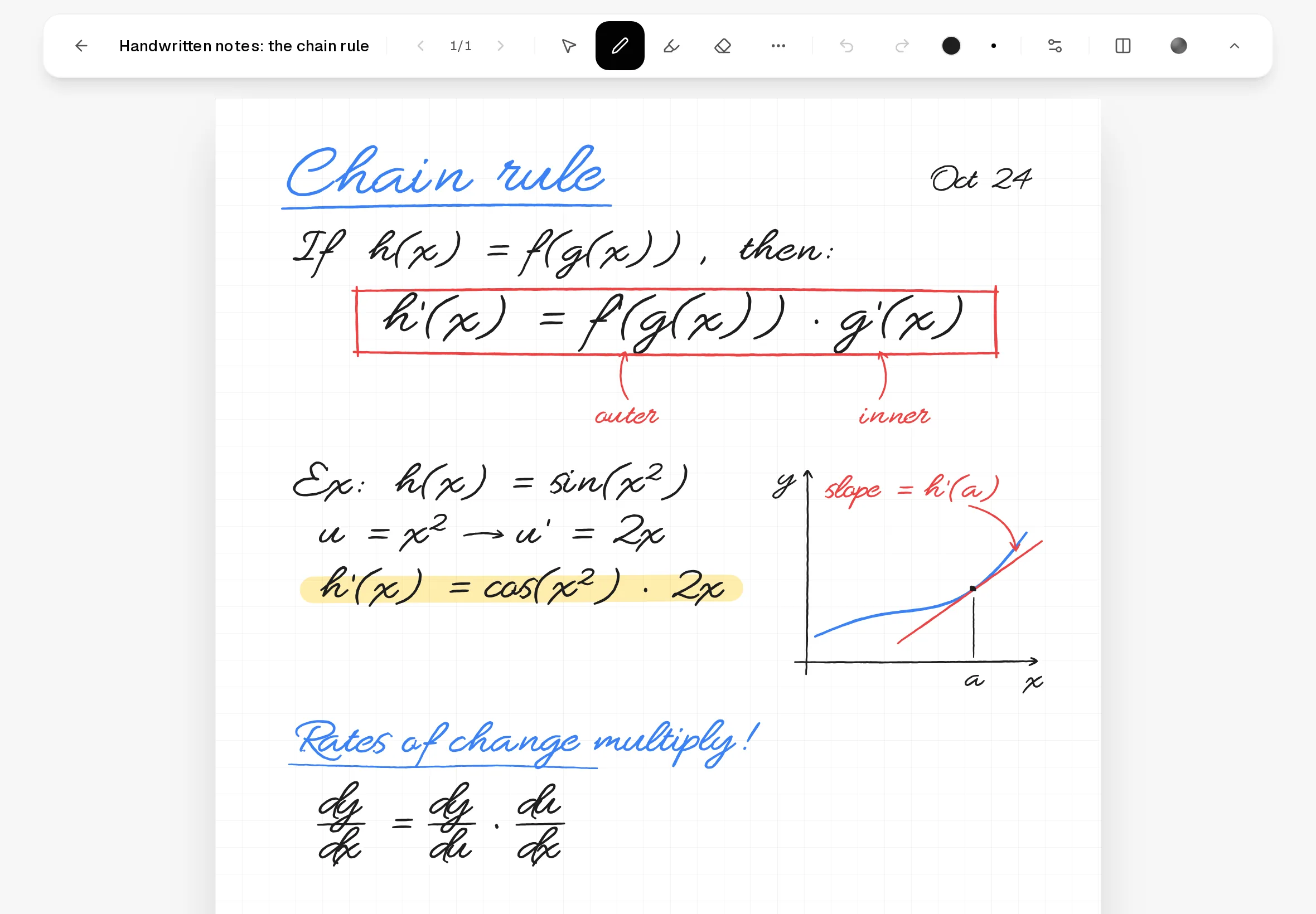Write and sketch by hand with Apple Pencil, next to your documents.
